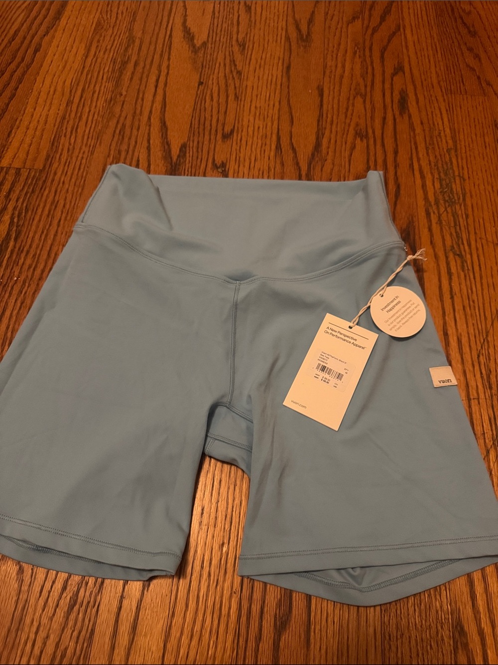 Vuori Women’s Light Blue High-Rise Bike Shorts 🩵